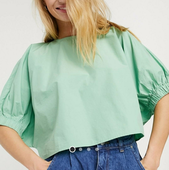 ASOS Cropped Style, but modest Teal top,beautiful! - Picture 2 of 3